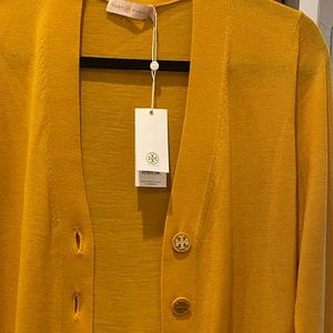 Tory Burch Simone Gold Crest Cardigan